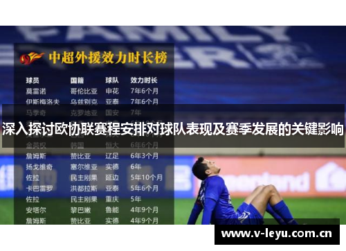 深入探讨欧协联赛程安排对球队表现及赛季发展的关键影响